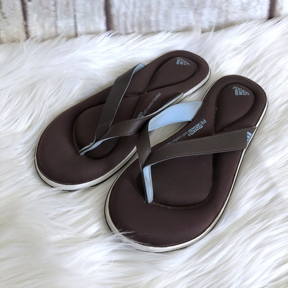 adidas foam flip flops womens